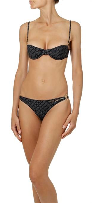Gri Logo Desen Bikini Altı