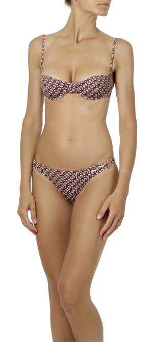 Pembe Logo Desen Bikini Altı
