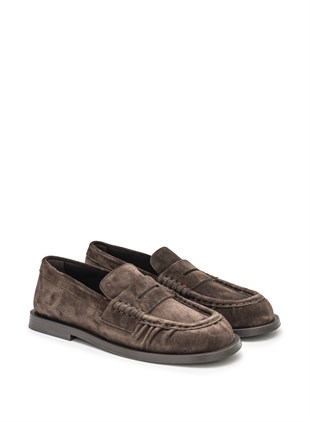 Kahverengi Süet Loafer