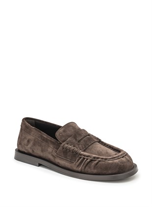 Kahverengi Süet Loafer