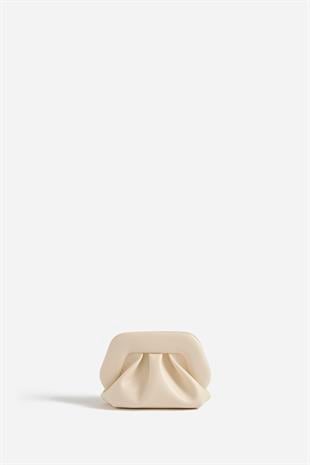 Krem Vegan Deri El Çantası