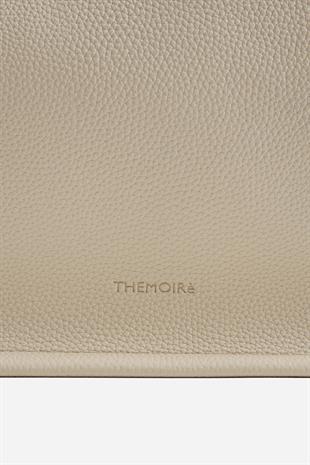 Krem Vegan Deri Kol Çantası