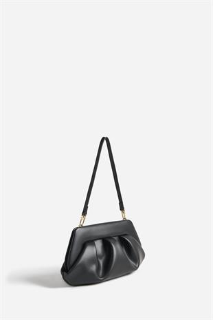 Siyah Vegan Deri El Çantası