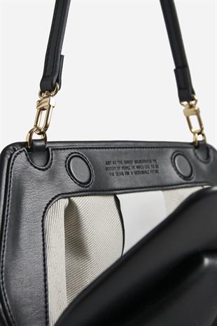 Siyah Vegan Deri El Çantası