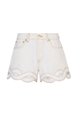 Alt Kısım Detaylı Ekru Şort