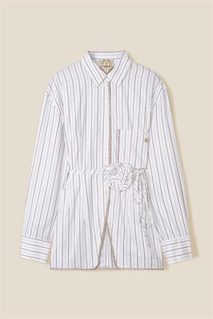 Çizgili Poplin Gömlek