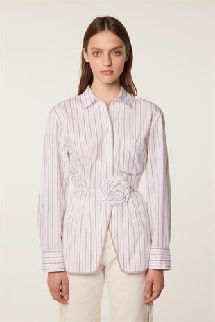 Çizgili Poplin Gömlek