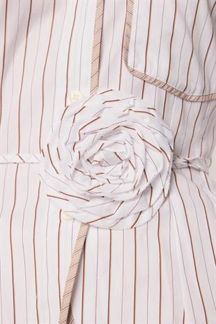 Çizgili Poplin Gömlek