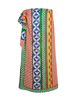 Desenli Uzun Pareo Etek