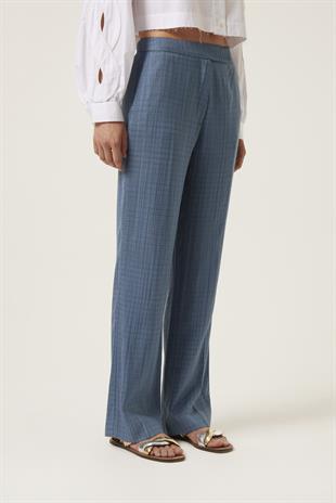 Düz Kesim Mavi Pantolon