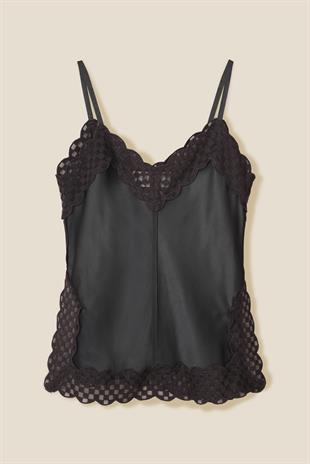 Düz Kesim Saten Bluz