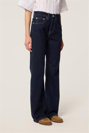 Geniş Paça Denim Pantolon