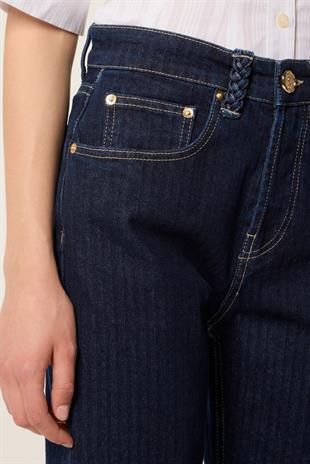 Geniş Paça Denim Pantolon