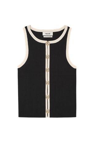 Güneş Düğme Detaylı Triko Üst