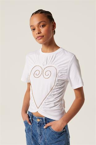 Kalp Desenli T-shirt
