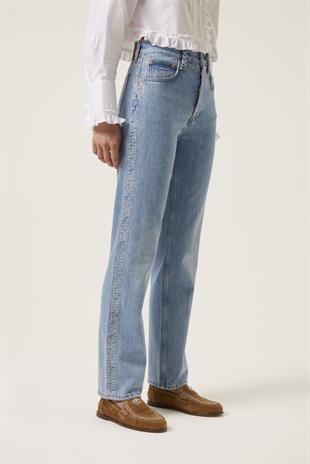 Kenar Detaylı Denim Pantolon