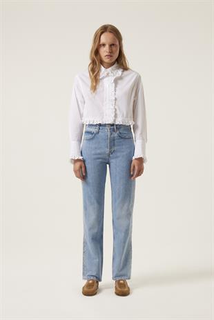 Kenar Detaylı Denim Pantolon