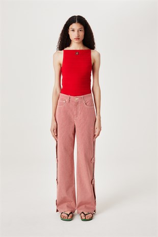 TRESSEKırmızı Triko Bluz