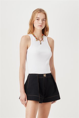 Lacivert Pamuk Şort