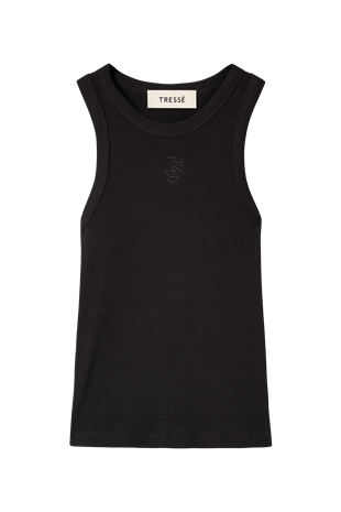 TRS Baskılı Siyah Pamuk Üst