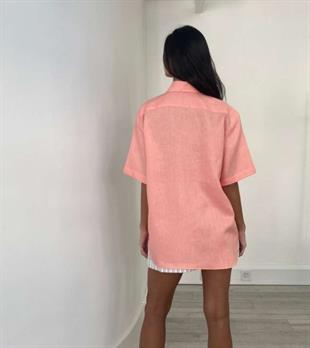 Keten Kısa Kollu Gömlek