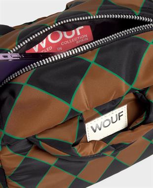 Kare Desenli Mini Bowling Çanta