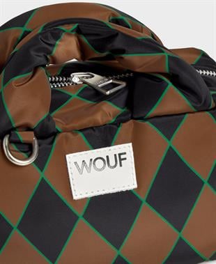 Kare Desenli Mini Bowling Çanta