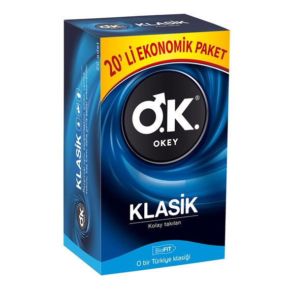 Okey Eko Paket Prezervatif Klasik 20'li