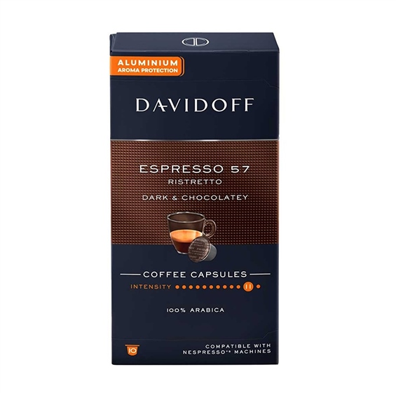 Davidoff Espresso 57 Rıstretto Dark & Chocolatey Aluminium Kapsül Kahve 10'lu