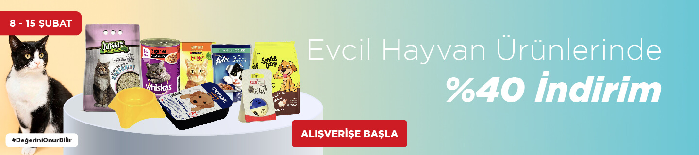 Evcil Hayvan Ürünlerinde %40 İndirim