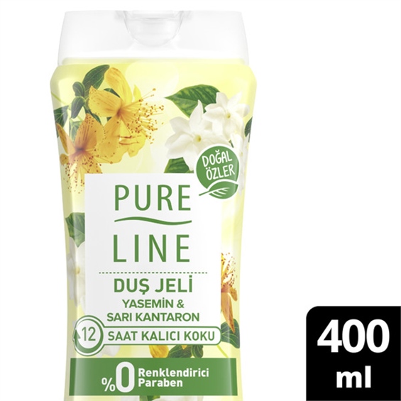 Pure Line Yasemin & Sarı Kantaron Duş Jeli 400 ml - Onur Market