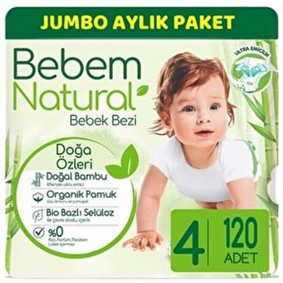 Bebem Natural Mega Paket Maxi 120 li - Onur Market