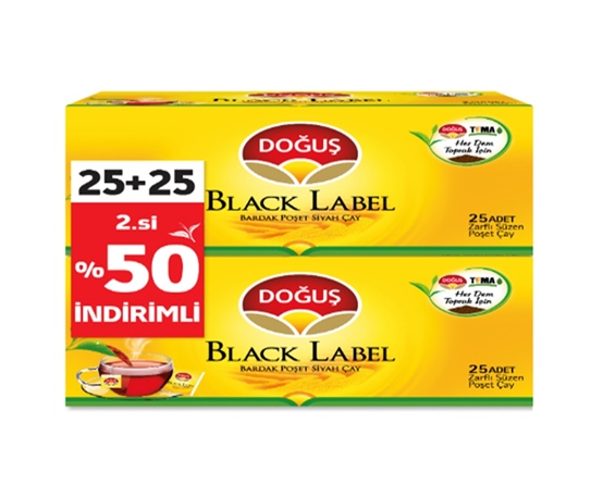 Doğuş Black Label Bardak Poşet Çay 50Li 100 Gr - Onur Market