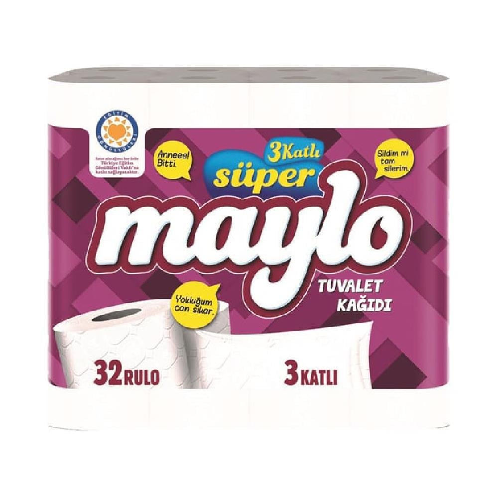 Maylo 3 Katlı Süper Tuvalet Kağıdı 32'li - Onur Market