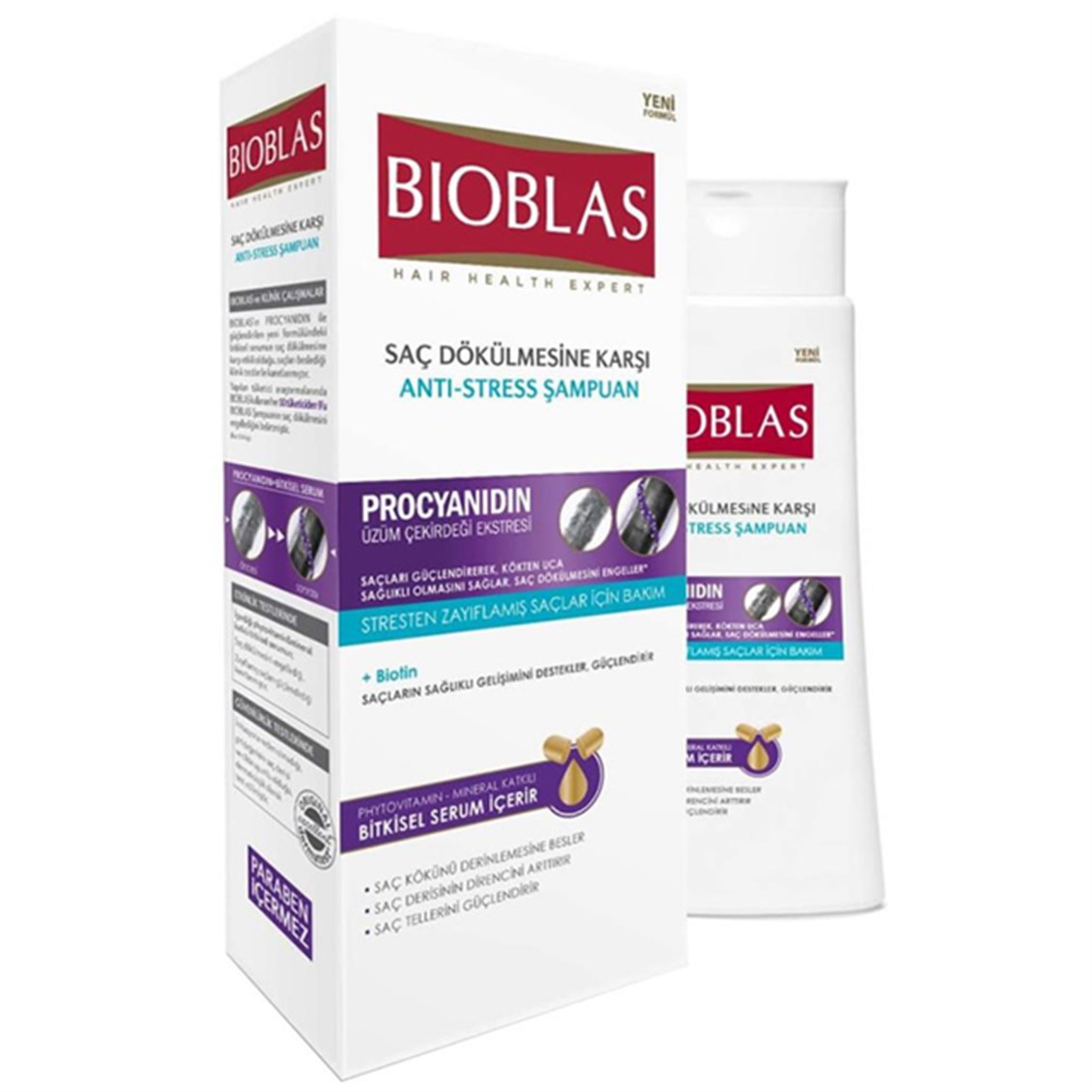 Bioblas Saç Dökülme Karşıtı Şampuan Antistress Zayıf Saçlara Özel 360 ml -  Onur Market