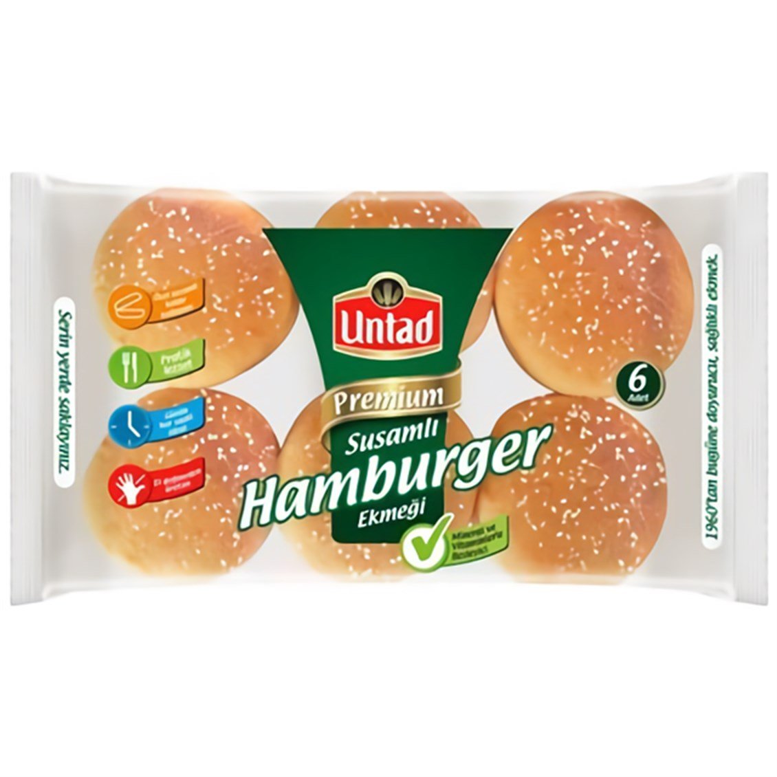 Untad Premium Susamlı Hamburger 6x85 gr