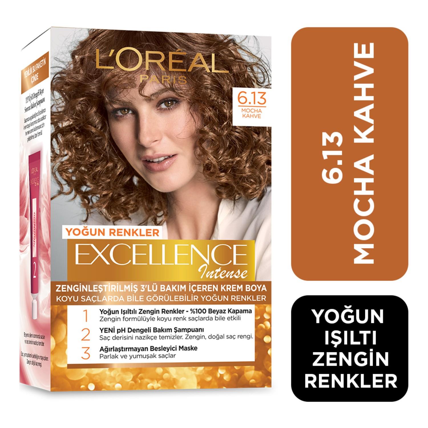 L'Oreal Paris Excellence Intense Saç Boyası - 6.13 Mocha Kahve - Onur Market