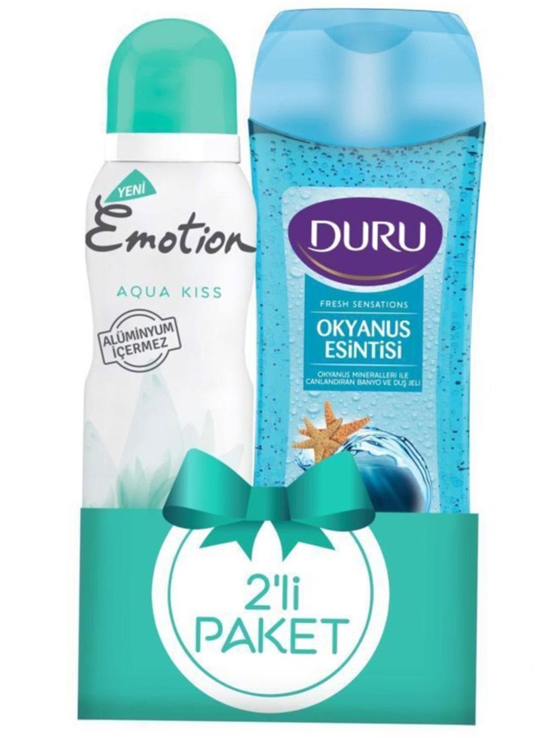 Emotion Aqua Kiss + Duru Duş Jeli 250ml - Onur Market