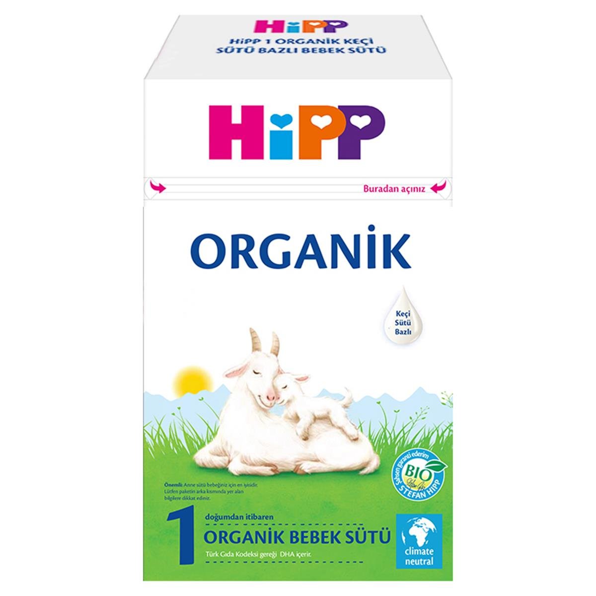 Hipp 1 Organik Keçi Sütlü Bebek Sütü 400 gr 0-6 Ay