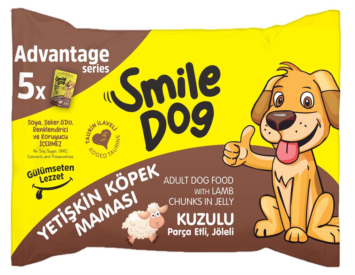 Smile Dog Pouch Kuzu 85 gr 5'li - Onur Market