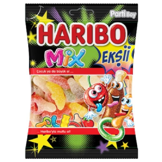 Haribo Ekşi Mix Ekşili Aromalı Şekerleme 140 gr