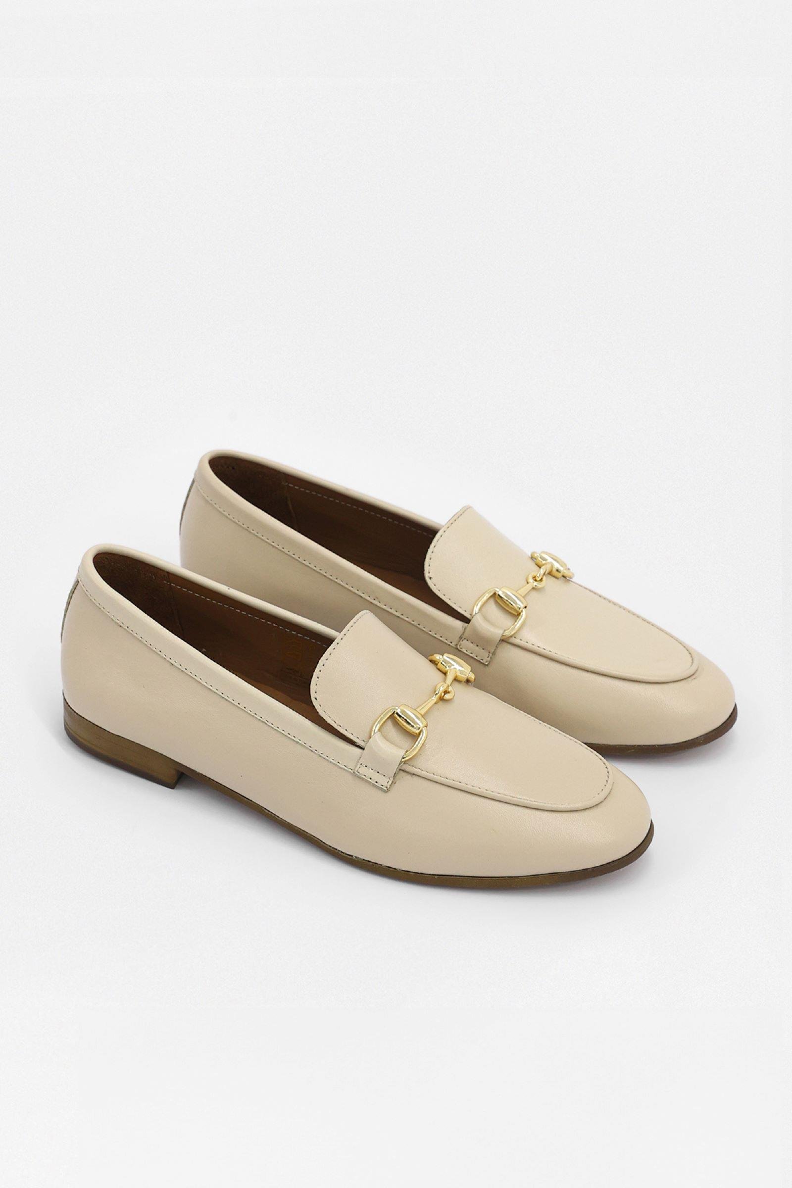 Livia Bej Hakiki Deri Kadın Loafer