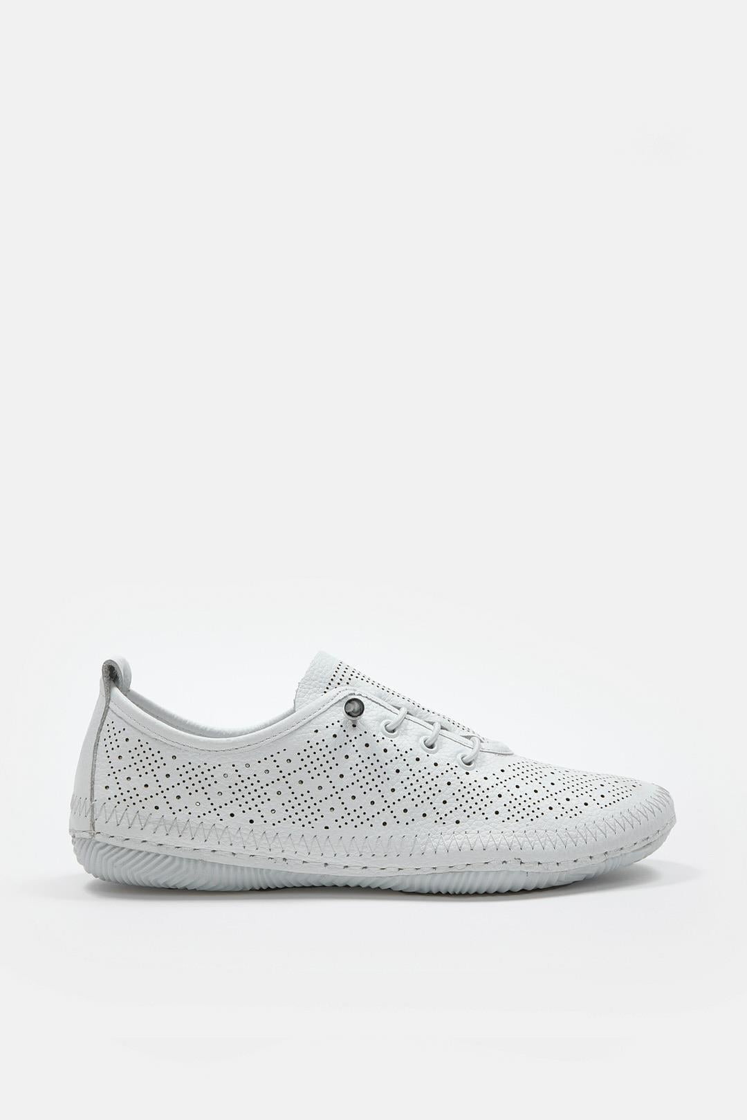 Mariable Beyaz Hakiki Deri Kadın Sneaker