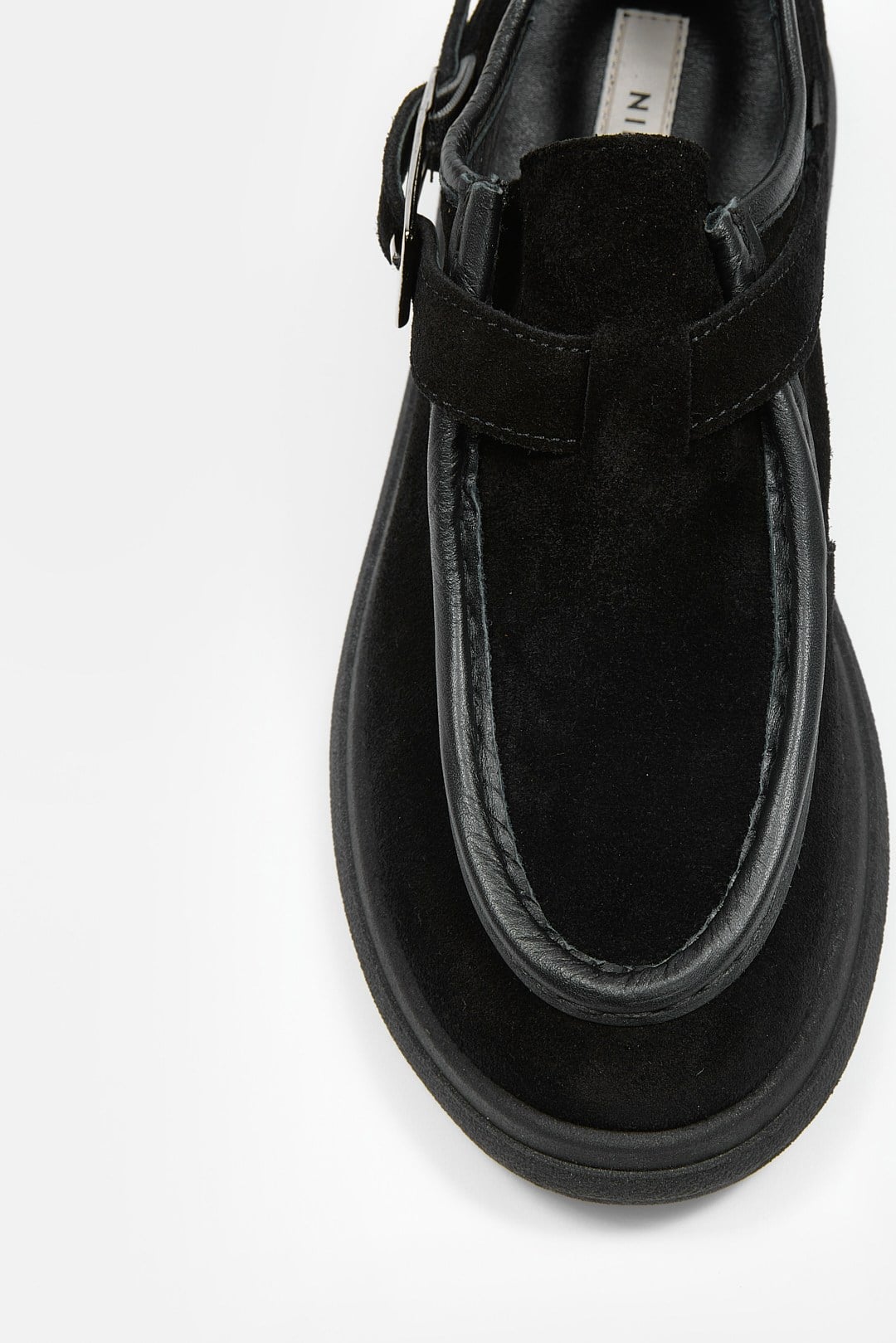 Marni Siyah Süet Hakiki Deri Kadın Loafer Ayakkabı