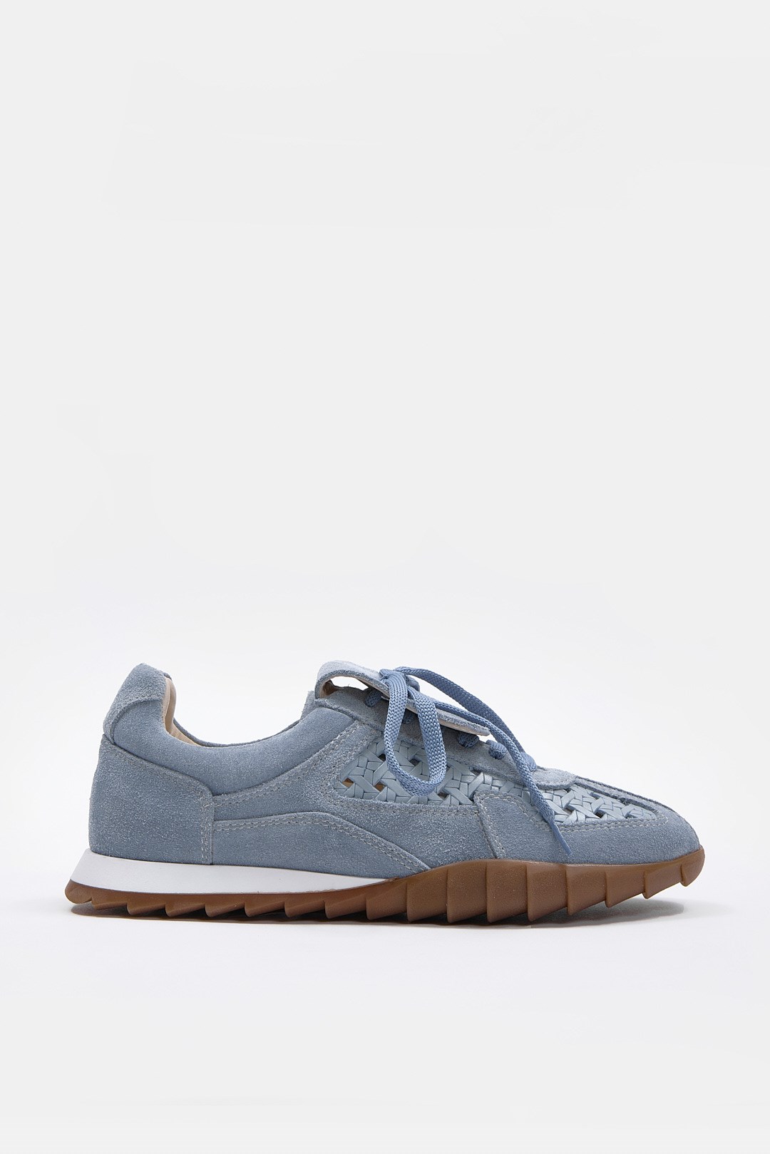 Minova Mavi Süet Hakiki Deri Kadın Sneaker
