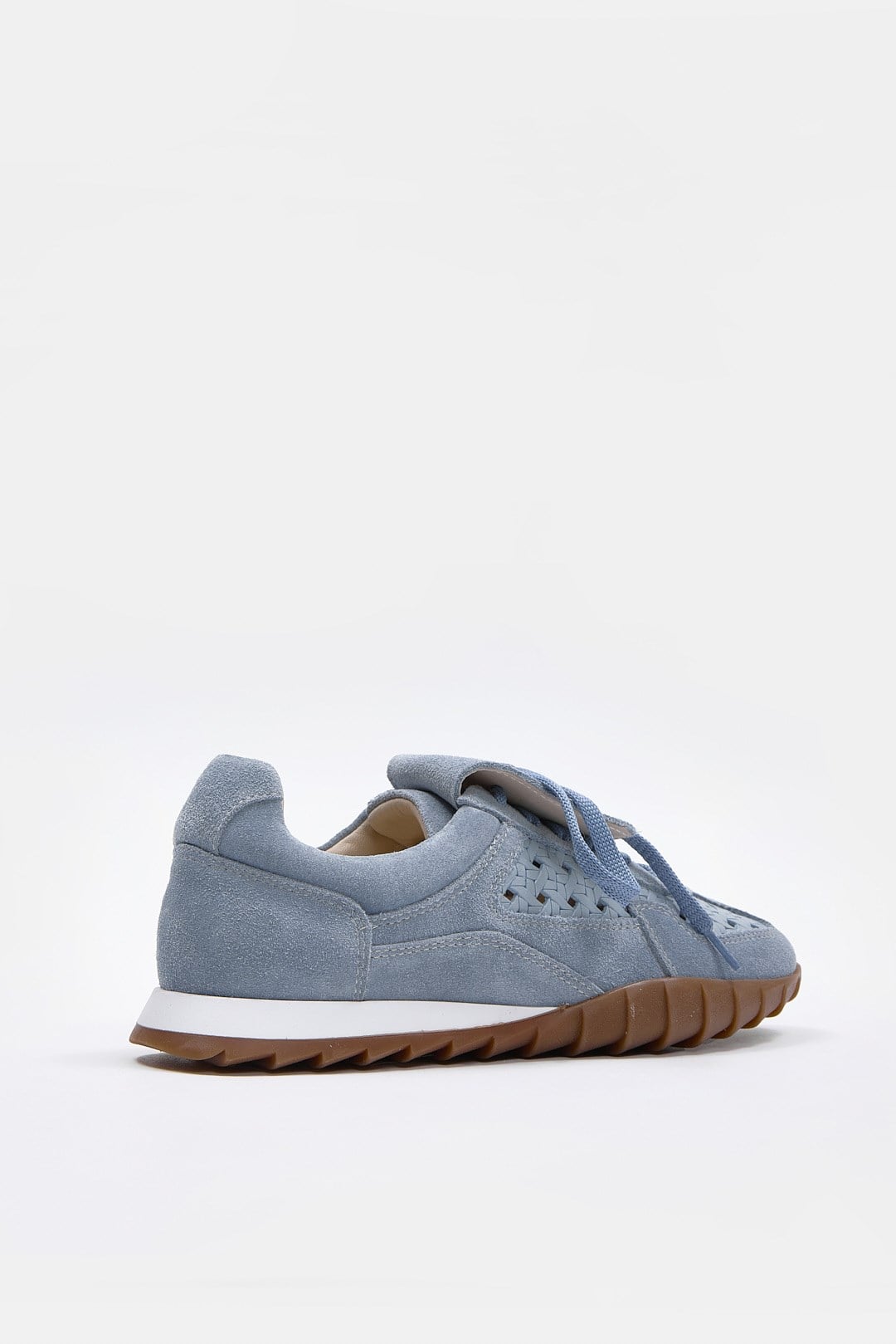 Minova Mavi Süet Hakiki Deri Kadın Sneaker