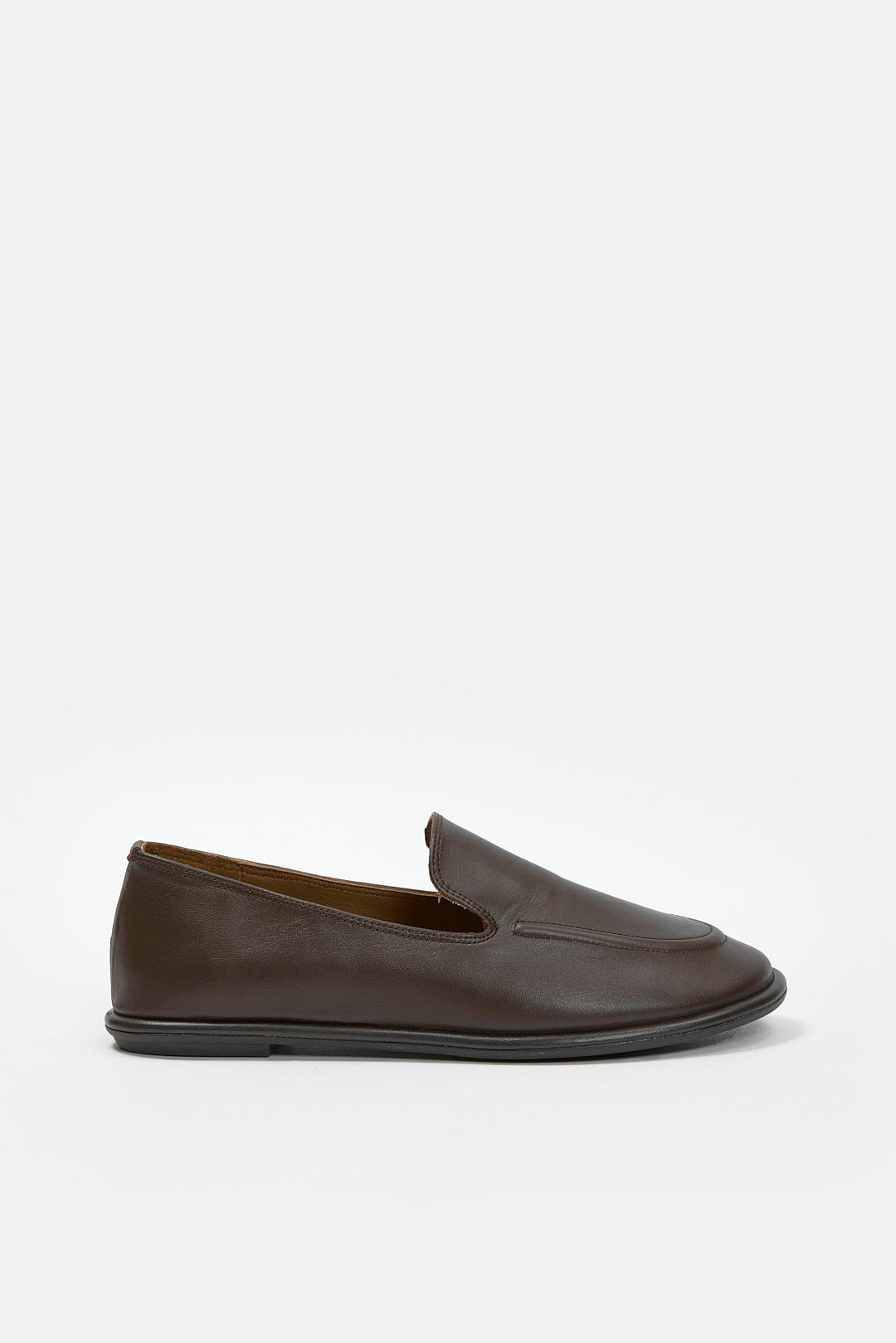 Moose Kahve Hakiki Deri Kadın Loafer