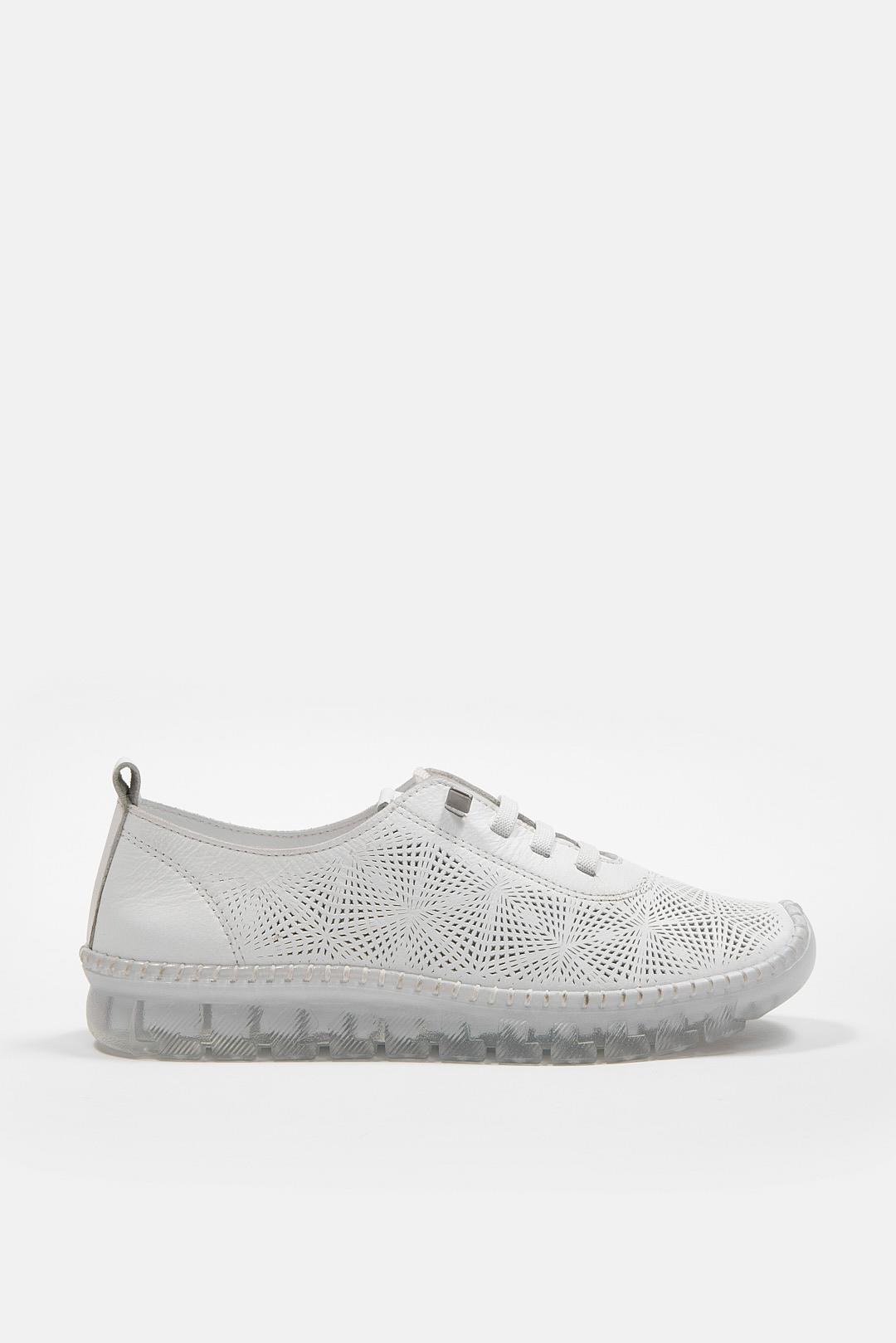 Russa Beyaz Hakiki Deri Kadın Sneaker