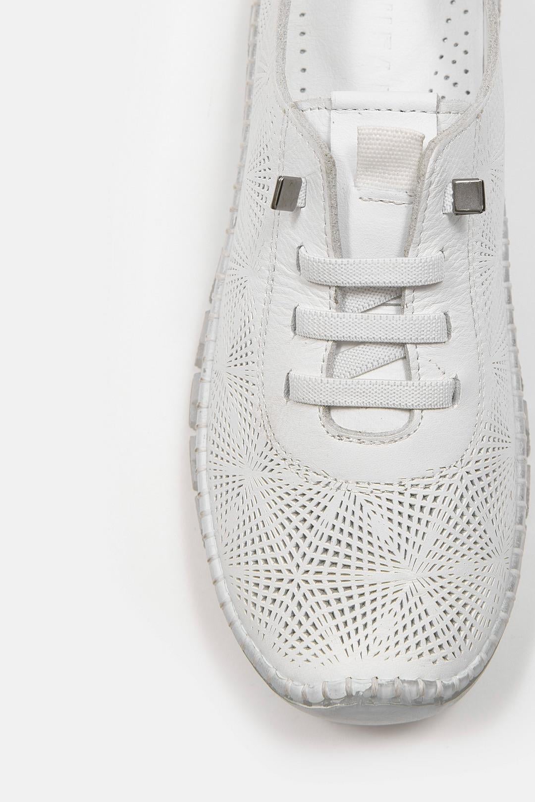 Russa Beyaz Hakiki Deri Kadın Sneaker
