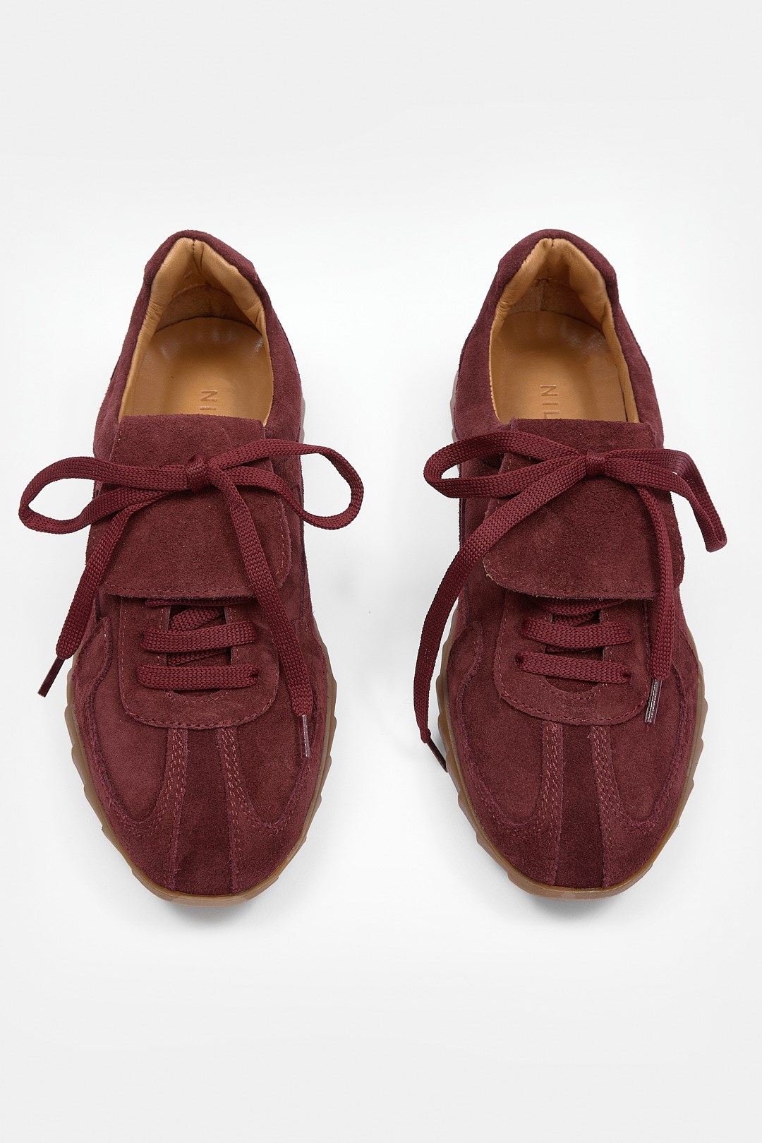 Welissa Bordo Süet Hakiki Deri Kadın Sneaker